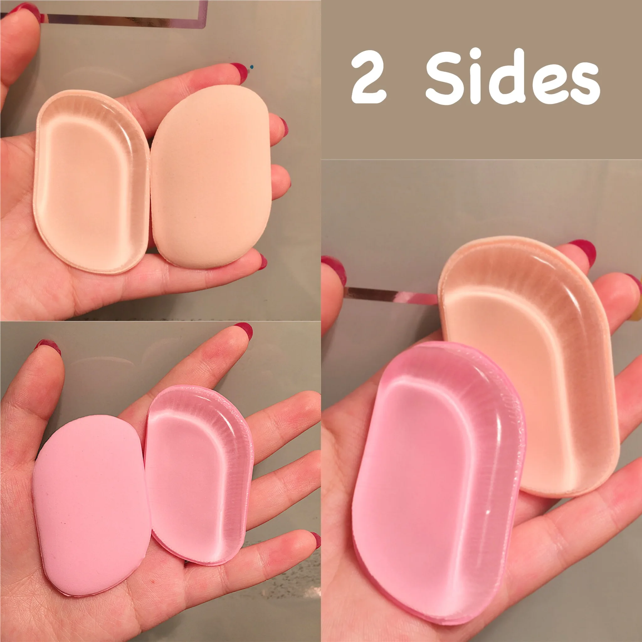 

Liquid Powder Cream Foundation Silisponge 2 in 1 Makeup Puff Silicone and Sponge 2 Sides Cosmetic Puff Jelly Beauty Tool