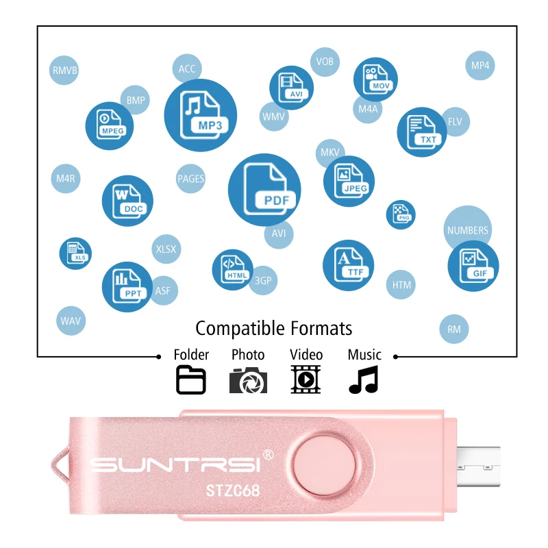 Suntrsi, новинка OTG Флеш накопитель флеш-накопитель USB 3,0 16/32/64G для планшетных ПК/смартфон USB флеш-накопитель мини флеш-накопитель