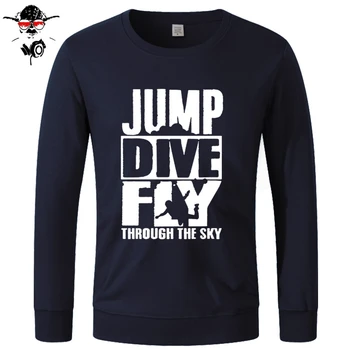 

Printed Hoodies LONG Sleeve Men Cool Skydiving Jump Dive Fly Through The Sky Print Cotton LONG Sleeve Hoodies, Sweatshirts