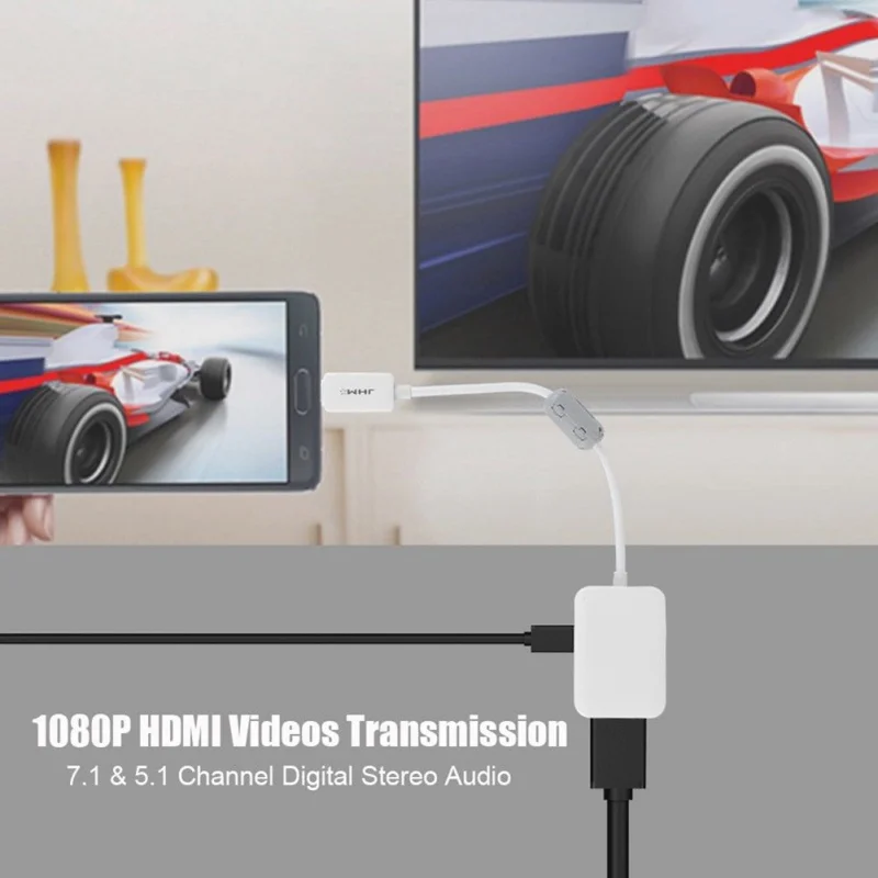 Портативный MHL к HDMI HD ТВ видео кабель адаптер MHL 2,0 кабель Smart 1080p HDMI к HD ТВ адаптер для samsung Galaxy S3 S4 S5