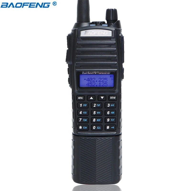 2 шт. Baofeng UV-82 рация 3800 мАч батарея двойной PTT UV 82 портативный двухстороннее радио УКВ 5 Вт Ham CB радио UV82 Охота Tran