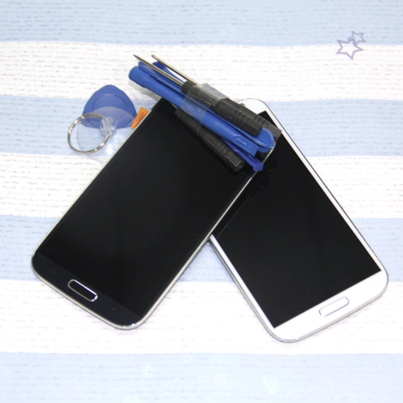 ЖК-дисплей для SAMSUNG Galaxy S4 с рамкой GT-i9505 i9500 i337 сенсорный экран дигитайзер белый