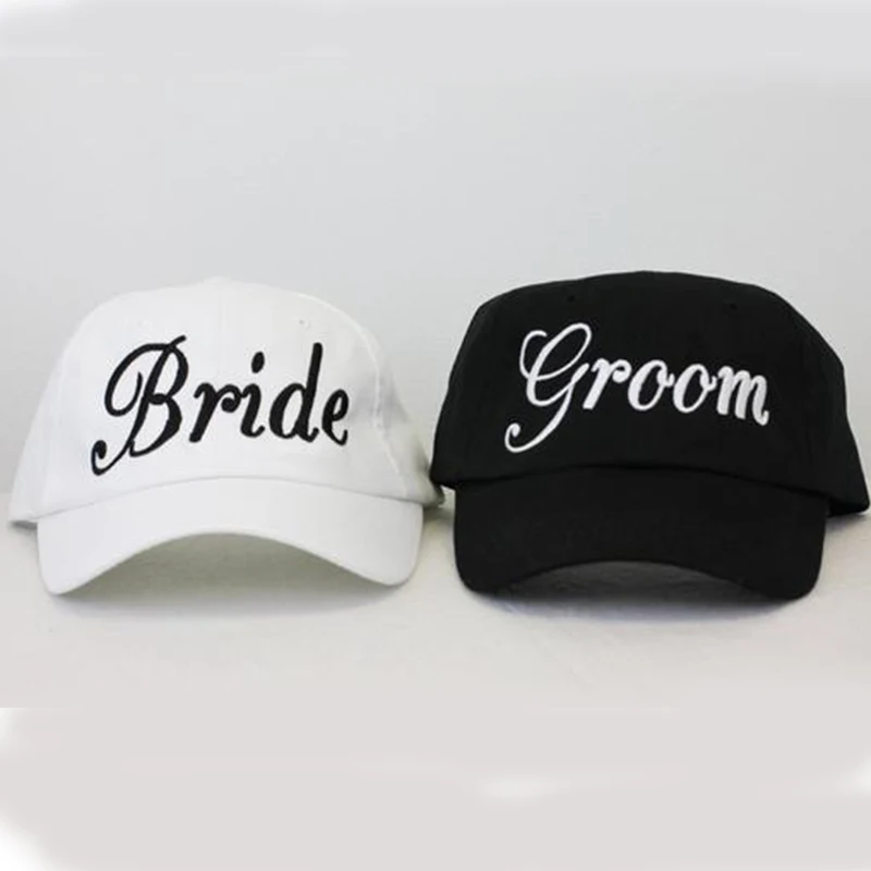 

Bride and Groom Embroidered Baseball Cap wedding party 100% cotton dad hat adjustable honeymoon casual caps travel hats