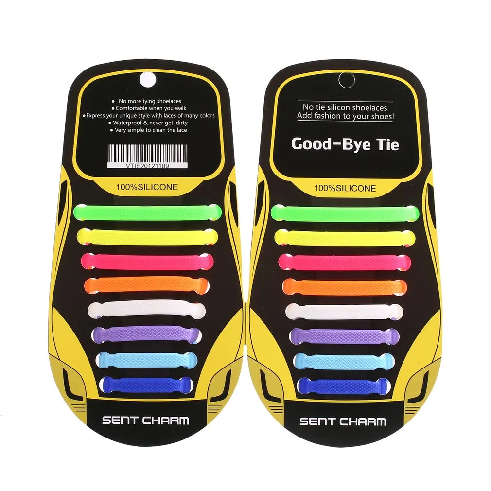 

16pcs/set Adult Lazy Elastic No Tie Shoelaces Free Tying Silicone Shoelace Easy Shoe Laces Wholesale drop shipping