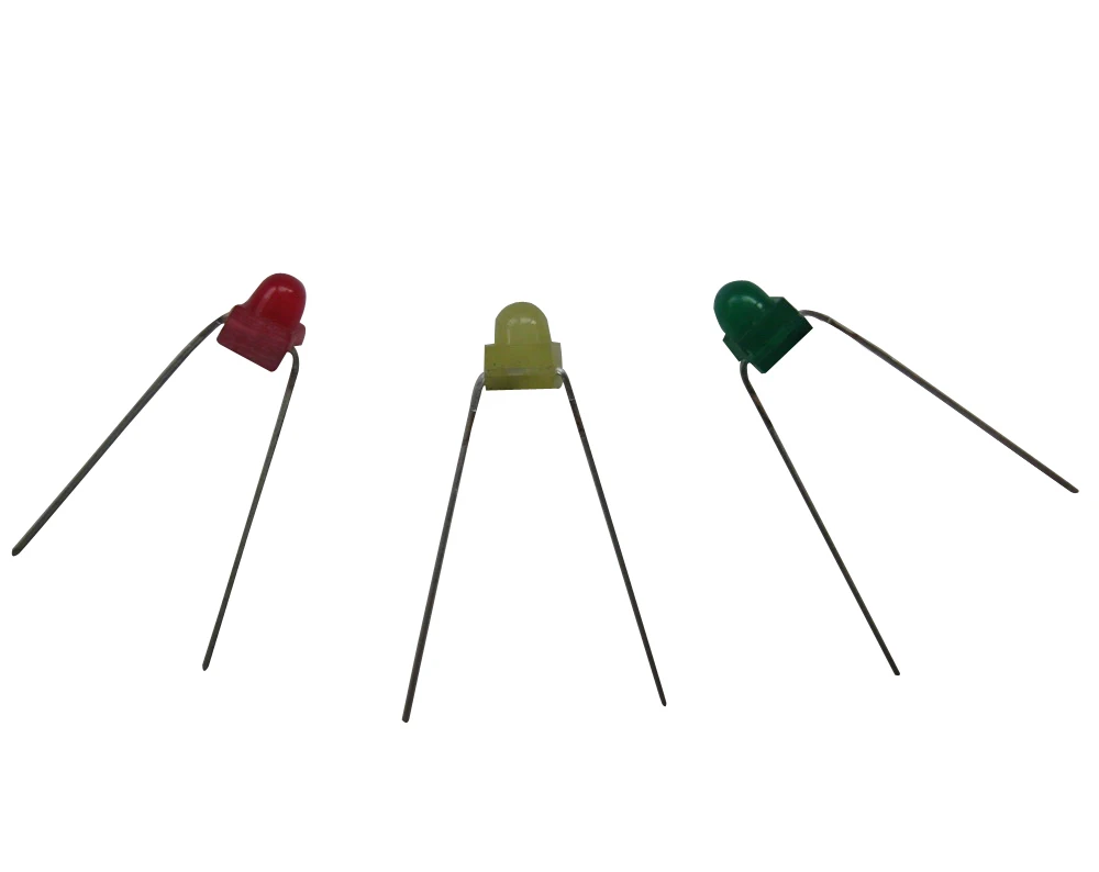 Светодиодный 15 рассеянный красный желтый зеленый смешанный цвет 1,5 мм светодиодный и свободный резисторы