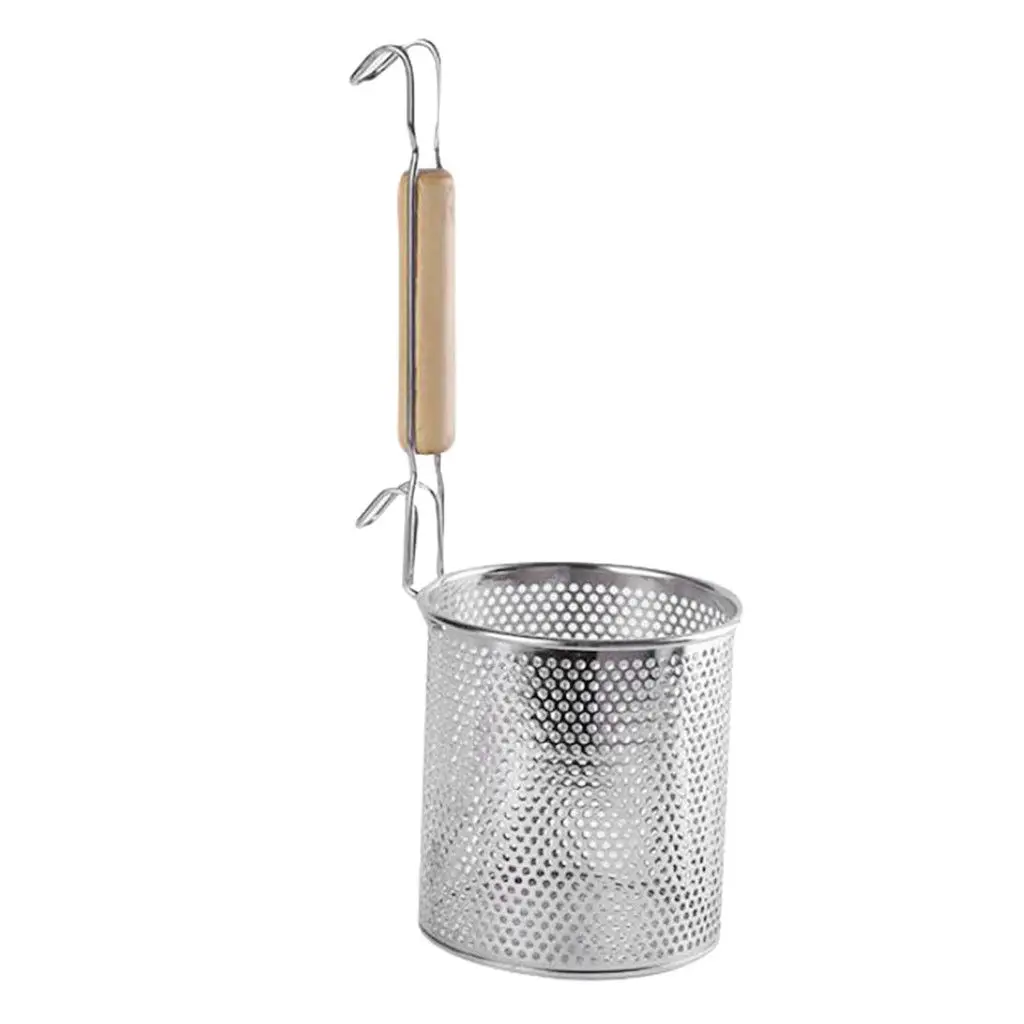 

1x Strainer Dumpling Pasta Stainless Steel Basket Colander Draining Cooking Tool