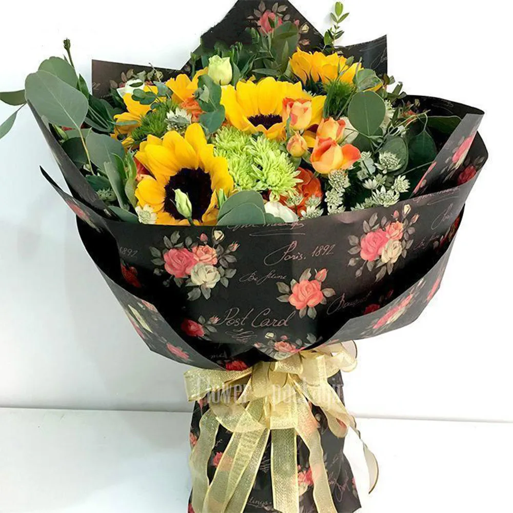 Rose Floral Vintage Flower Wrapping Paper Gift Wrapping Craft Paper