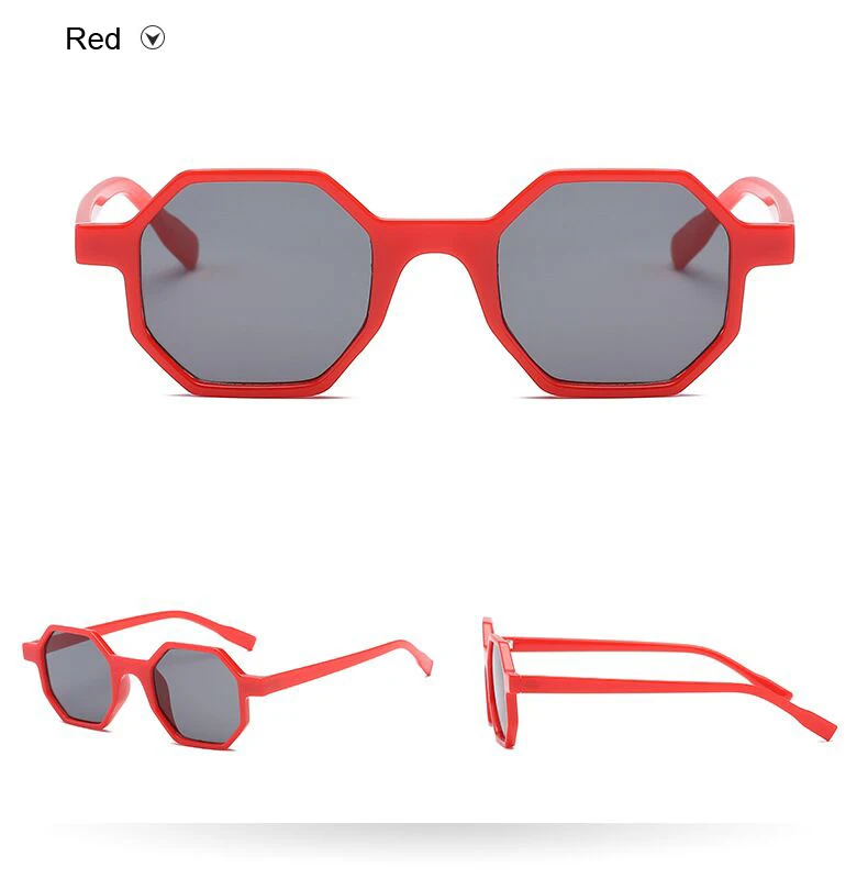 Восьмиугольные Винтажные Солнцезащитные очки для женщин, маленькая оправа, солнцезащитные очки для женщин, брендовые Дизайнерские Модные Ретро прозрачные зеркальные солнцезащитные очки для женщин