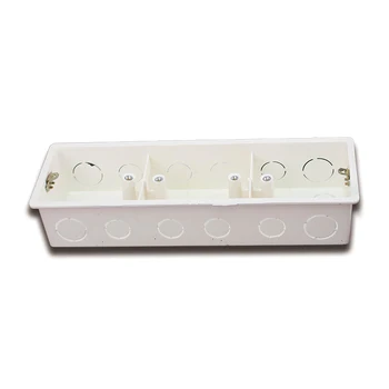 

2pcs 86 Type 3-Gang Plastic Junction Box Home Improvement PVC Power Switch Socket Wiring Bottom Dark Box