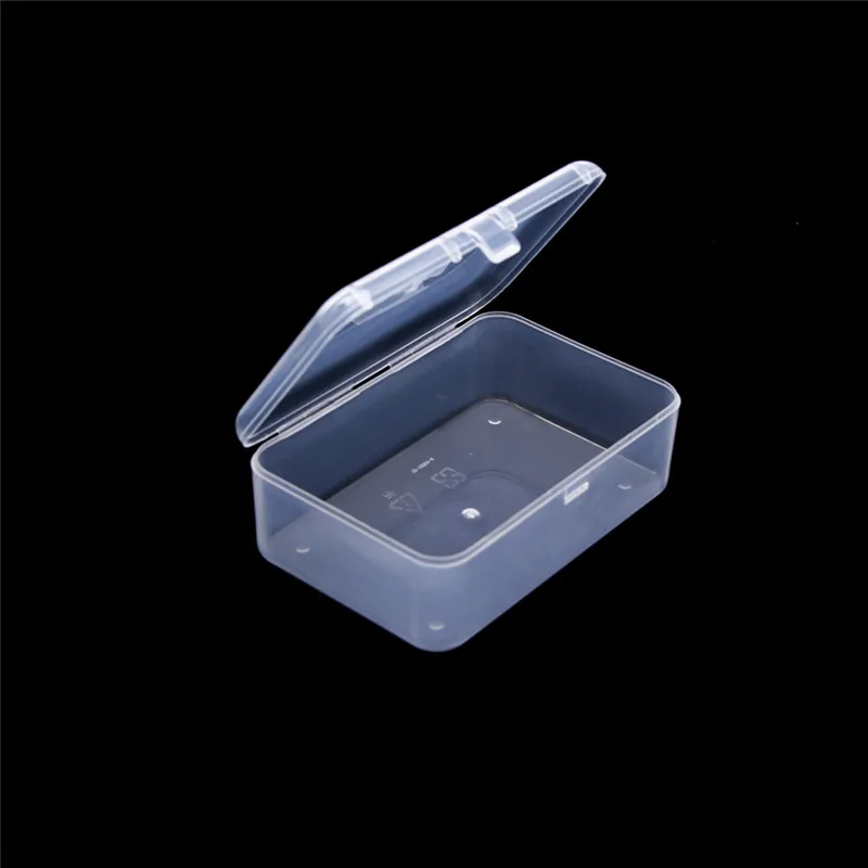 

Portable Transparent Plastic Storage Box Clear Square Multipurpose Display Case Top Desk organizer