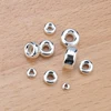 Une pièce 925 perles en argent sterling argent 925 perles entretoises rondes perles de bijoux lisses pour bracelet en argent et fabrication de collier ► Photo 2/6