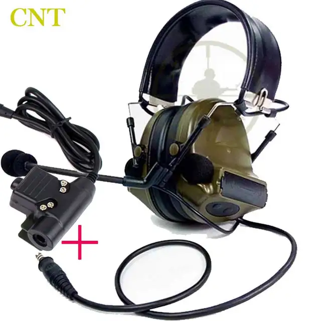 Tactical Comtac II Headset Military Noise Reduction With U94 PTT For