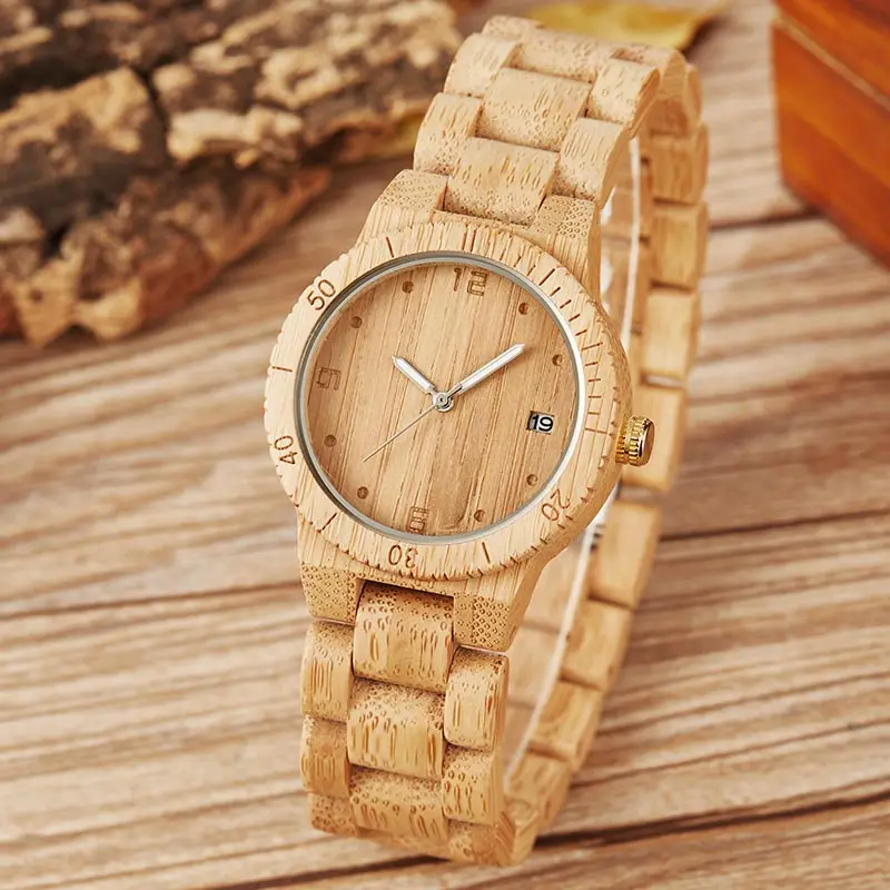 

Luxury Wood Watch Men Women 100% Natural Wooden Wristwatch For Male Wood Timepieces Casual Quartz Watch With Calendar Gifts