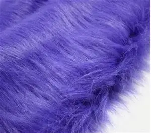 Luxury Long Hair Faux Fur Fabric Plush Toy Fabric 50x150cm - Цвет: purple