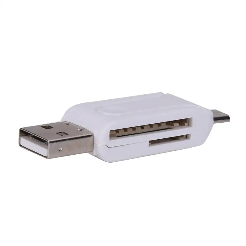 

2 in 1 USB OTG Card Reader Micro USB OTG TF/SD Card Memory Cardreader Adapters Phone Extension Headers Plug and play