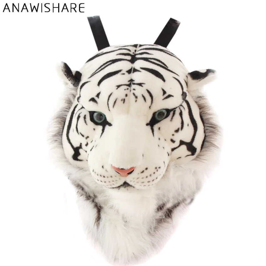 

ANAWISHARE 3D Tiger Head Backpack Cartoon Animal Lion Bags White Women Men Casual Daypacks for Travelling Kids Bags Bolsas