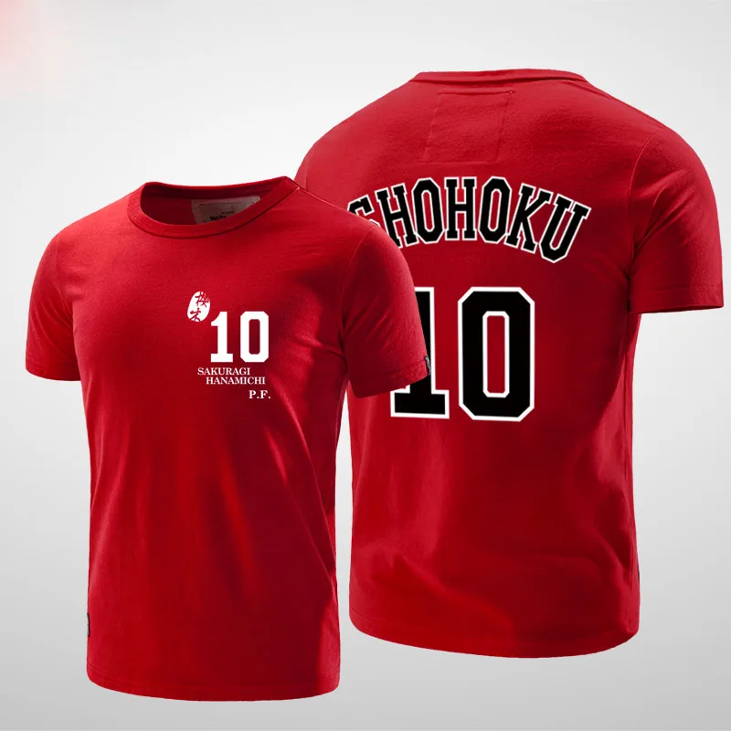 

New Cotton t shirt!Anime SLAM DUNK Sakuragi Rukawa Miyagi Mitsui Akagi Fashion cosplay t-shirt summer top tees tshirt in stock