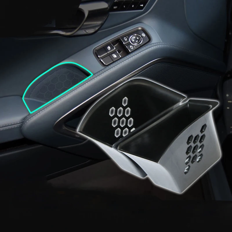 

2pcs Car Inner Side Door Handle Armrest Storage Box ABS Tray Holder For Porsche Cayman Boxster 911 718 Interior Accessories