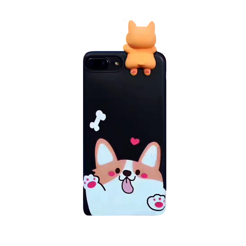 Fashion 2017 cartoon animal corgi dog Love Pet Bone head lie rubber doll joy TPU case for Iphone6 6S / 6Plus 6SPlus /7/7plus |
