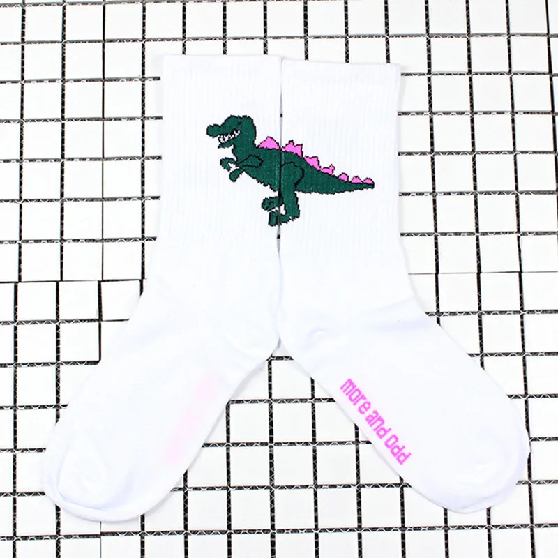 Распродажа; 1 пара хлопковых женских и мужских носков с 9 рисунками; забавные Носки с рисунком динозавра, бейсбола, пистолета, огня; креативные носки для влюбленных - Цвет: 5