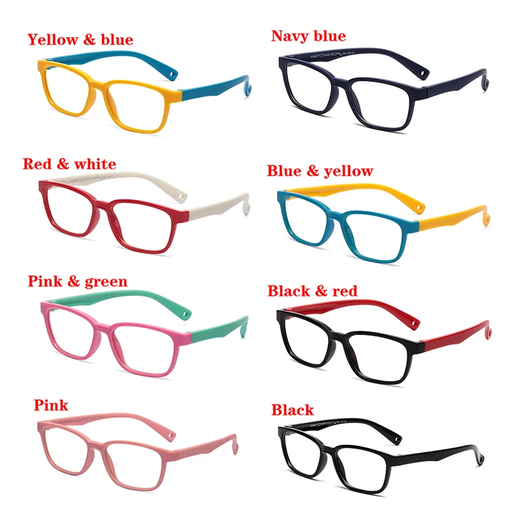 3 вида стилей стекло es для мальчиков и девочек, мягкая силиконовая оправа, анти-голубые линзы, защита для глаз, детская стеклянная оправа, очки, прозрачные линзы