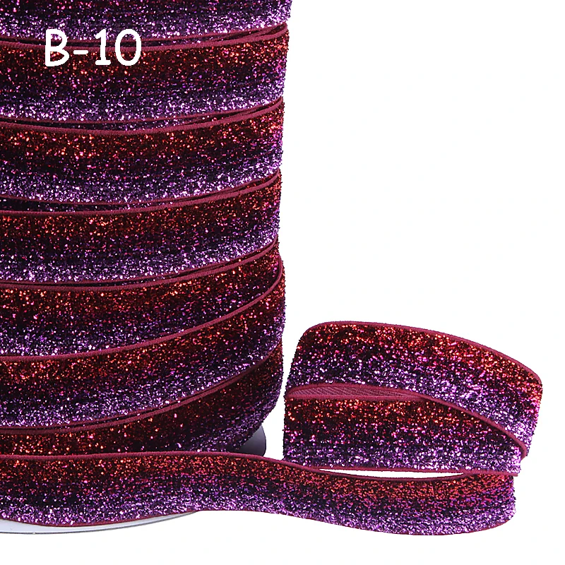 (150 yards per lot) wholesale B 10 ombre metallic velvet glitter