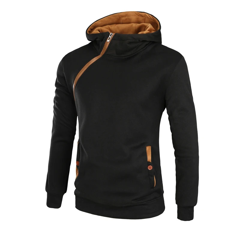 

Fashion hoodie swearshirt men brand clothing with grey and Black color long sleeve shirt for teenager at spring