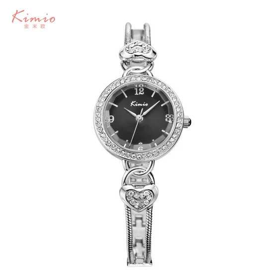 

2018 Kimio Bracelet Women's Watch Deluxe Diamond Gold Number Round Stainless Steel Bracelet Watch Fashion Casual Watch