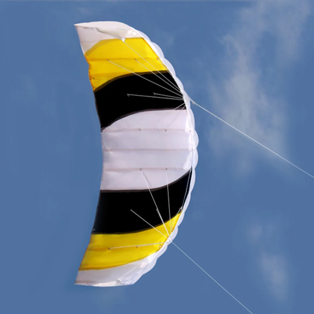 

Dual Line Stunt Parafoil Kite Outdoor Sports Fun Beach Flying Kite Toy Camping Dual Line Braid Sailing with 30M Line