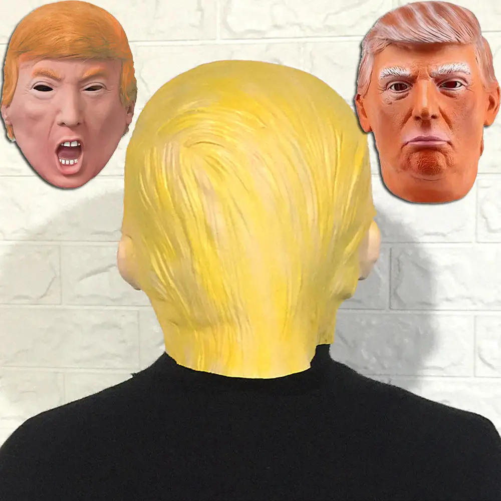 Костюм Дональда Трампа маска на Хэллоуин Реалистичная латексная маскарадная