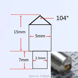 5 шт./лот Бесплатная доставка одну точку алмаз комод конический алмазный наконечник гравировка иглой гравер бит