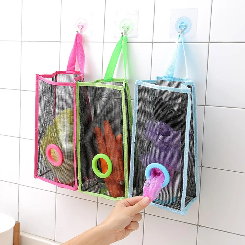 

TPFOCUS Breathable Mesh Hanging Bag Organiser for Kitchen Garbage Packing Pouch Bag Storage