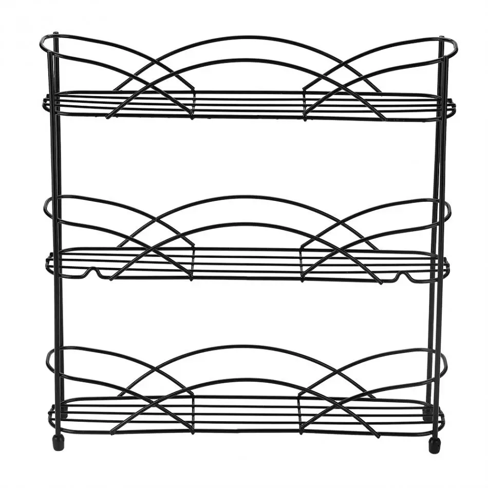 Многофункциональный 3 ярусный стеллаж для хранения специй Кухня травы бутылки организованы держатель настенный/свободной стойки