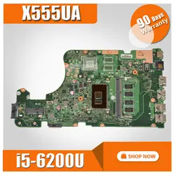 X555UJ REV: 2,0 для Asus X555UA X555UF X555UQ ноутбук материнской платы с i5-6200U 2,30 GHz 4 GB Оперативная память DDR3L 60NB0AF0-MB1000 не ремонт