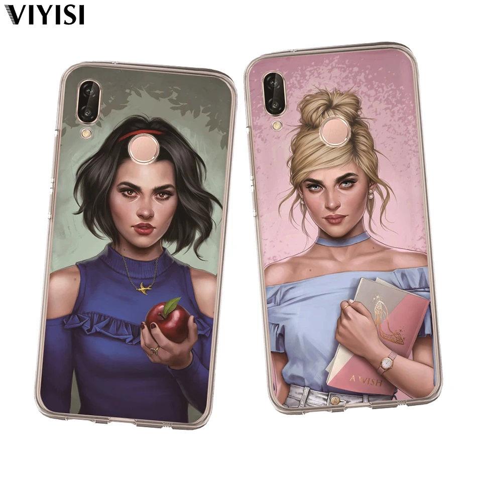 Чехол для телефона Huawei Nova 3i 2 Plus Y5 2018 Y6 II Pro Y7 P Smart P8 P9 Lite Etui Luxury Princess Белоснежка