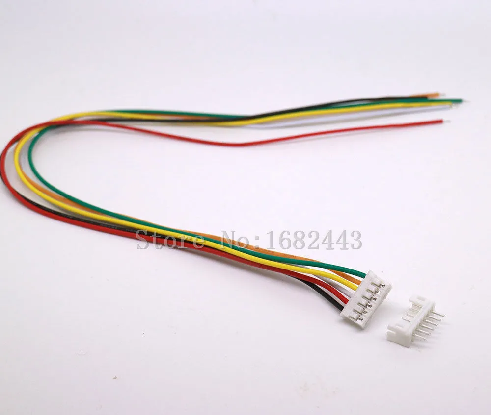 

50 SETS Micro JST 2.0 PH 6-Pin Male&Female Connector Plugs 300mm Wires Cables