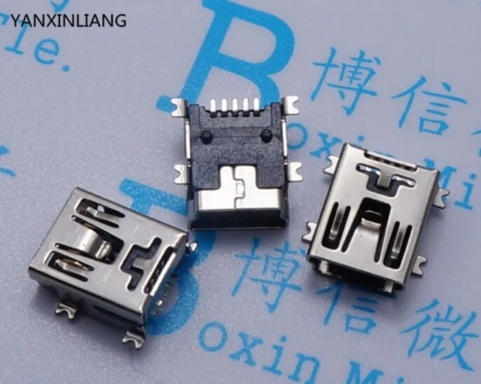 

20pcs Mini USB connector SMD USB Data interface 5PIN 5 needle mini Micro usb socket