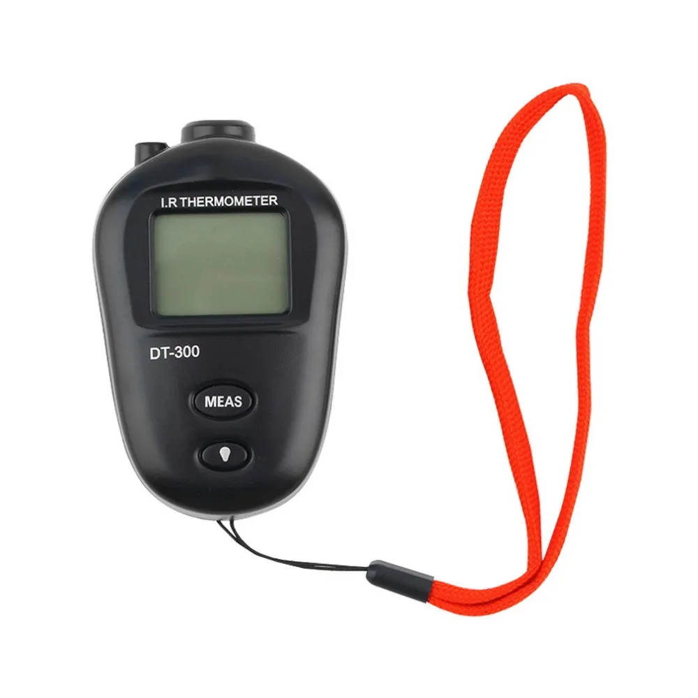 -50 до 300C Мини цифровой Бесконтактный ИК инфракрасный ЖК-термометр DT-300 черный UD6