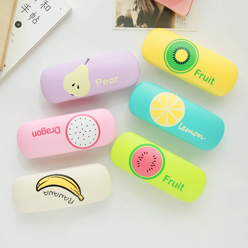 Fruit Pattern Sunglasses Hard leather glasses Case cute Protector