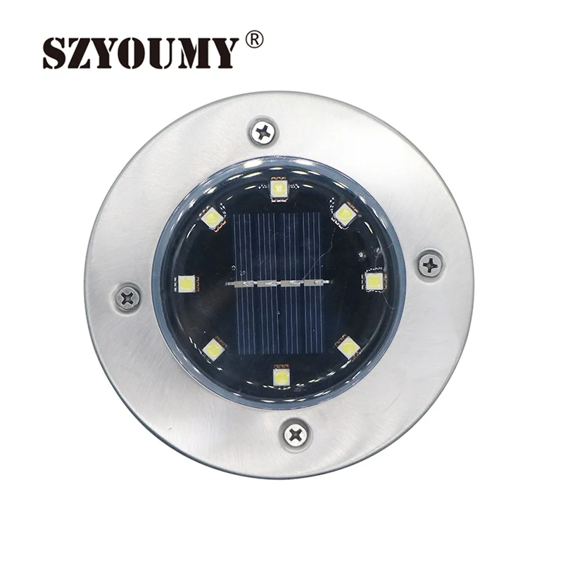 SZYOUMY 8 или 12 светодиодный солнечный грунтовый светильник водонепроницаемый садовый тропинка светильники, лампа с солнечной батареей для