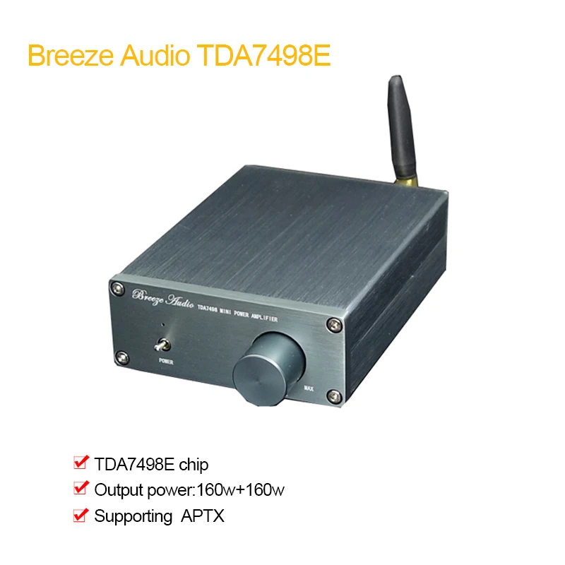 Breeze Audio TDA7498E TAP3116 усилитель мощности аудио класс амортизаторы стерео усилитель Bluetooth 5,0 160 Вт+ 160 Вт DC18V-30V