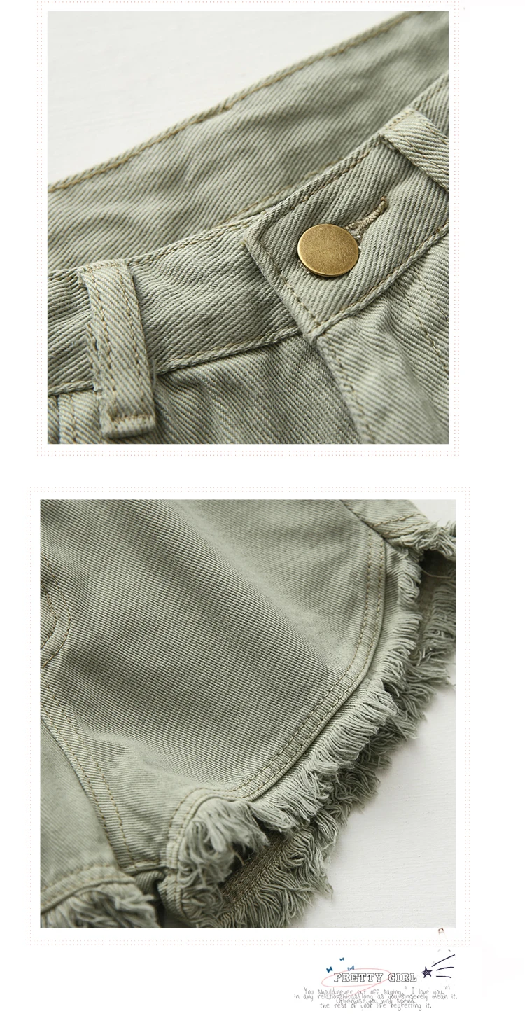 2018 летние Высокая Талия Белый Рваные джинсовые шорты Для женщин Новинка; модный стиль тонкий Повседневное Femalehort джинсовая юбка с бахромой