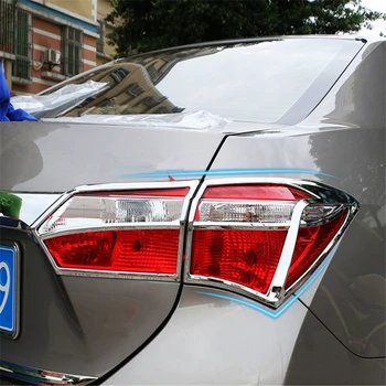 

WELKINRY car auto cover For Toyota Corolla Altis E170 2013 2014 2015 2016 2017 ABS chrome rear tail lamp light taillamp trim