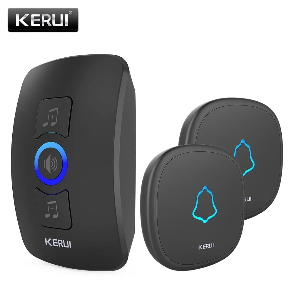 KERUI M525 Wireless Doorbell Waterproof Touch Button Home Security Welcome Smart Chimes Door bell Alarm LED light 32 Songs door video intercom Door Intercom Systems