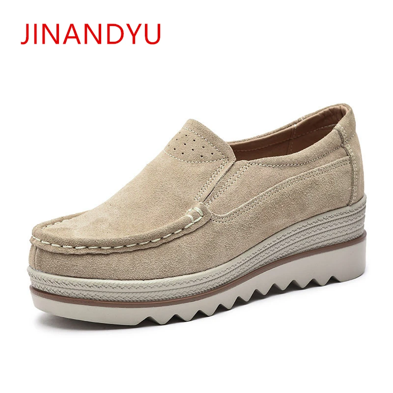 

Size 35-42 Genuine Leather Platform Wedges Shoes for Women 2019 Mother Comfortable Casual Elegant Fashion Sneaker Women Zapatos