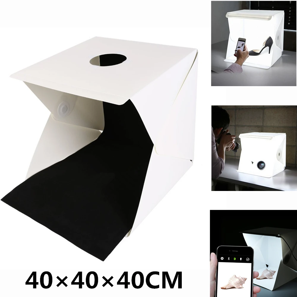 YIXIANG 400*400*400mm mini light strips Professional Portable Mini Kit Photo Photography Studio led photo Light Box Softbox