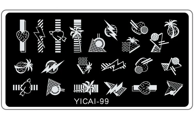 1 pc Nail Stamping Plates Nail Art Stamper DIY Pattern Plate DIY Nail Stamping Template - Цвет: YICAI99