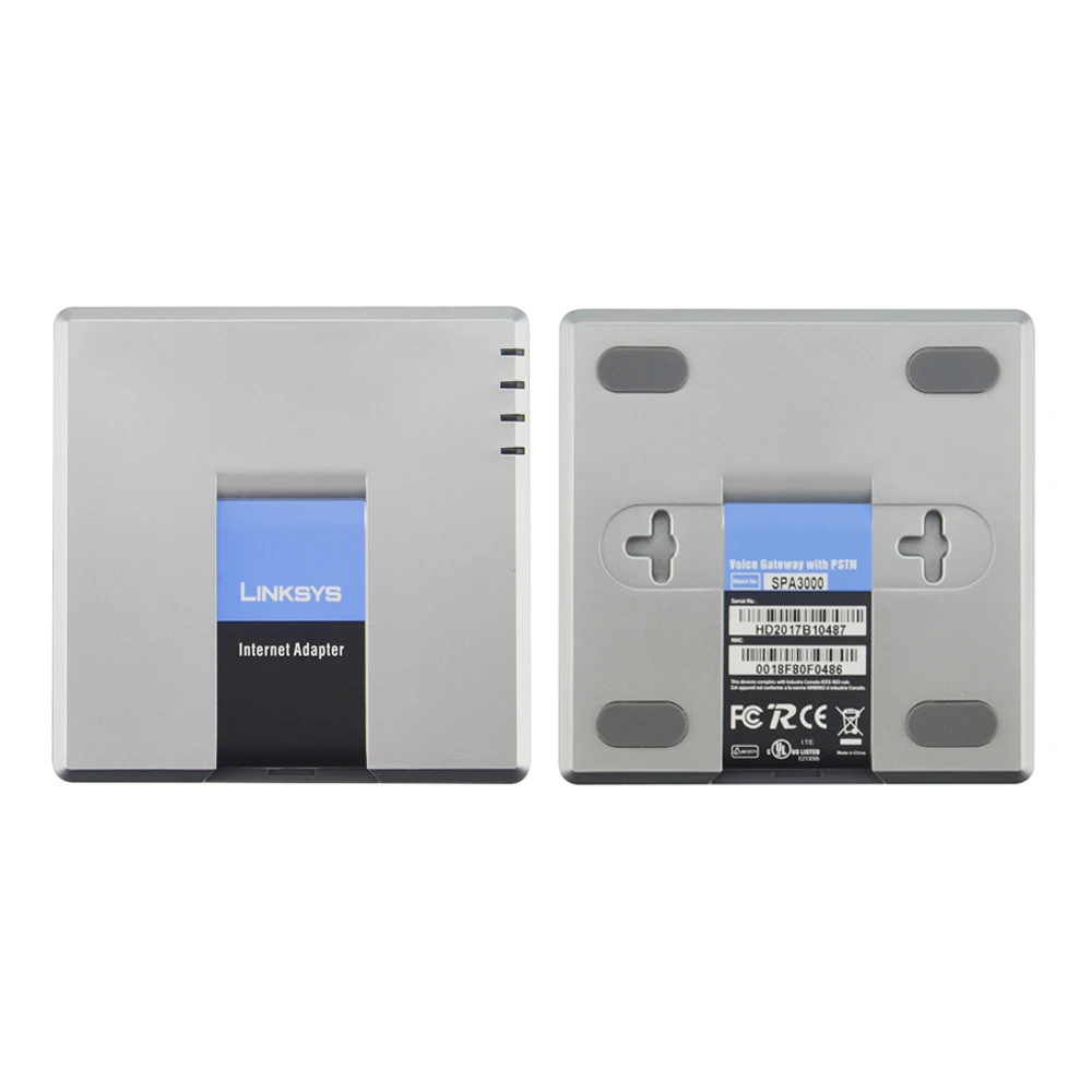 Бесплатная доставка! Разблокированный адаптер LINKSYS SPA3000 SPA 3000 VOIP FXS VoIP для телефона