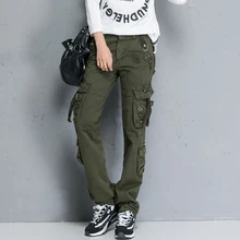 Новое поступление повседневные брюки для женщин плюс размер средняя талия армейский зеленый черный весна осень прямой максимальной длины брюки lts0601