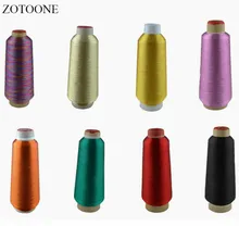 ZOTOONE 1Spool 3500M Metallic Embroidery Thread Jeans 20 Colors Polyester Cross Stitch Threads for Sewing Threads for Overlock F death threads